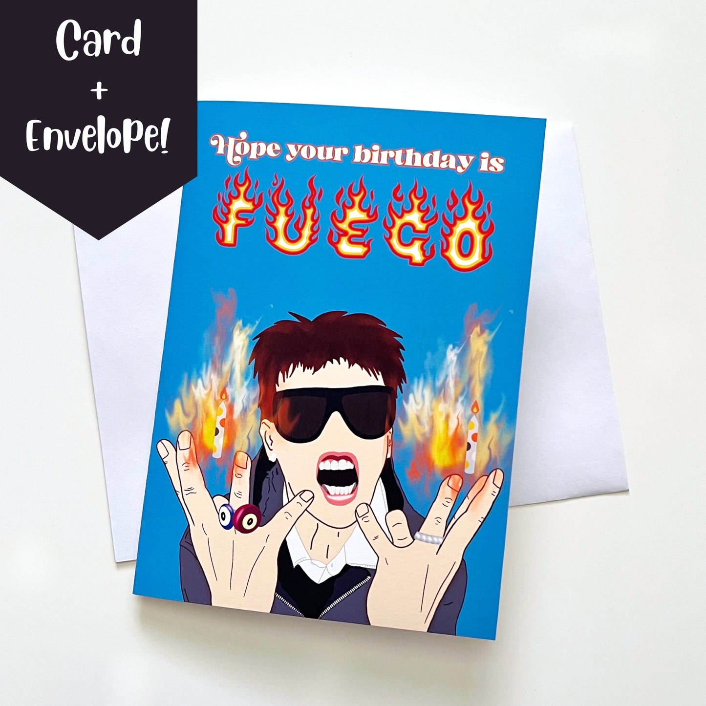 Hongjoong "Hope your birthday is FUEGO!" Birthday Card