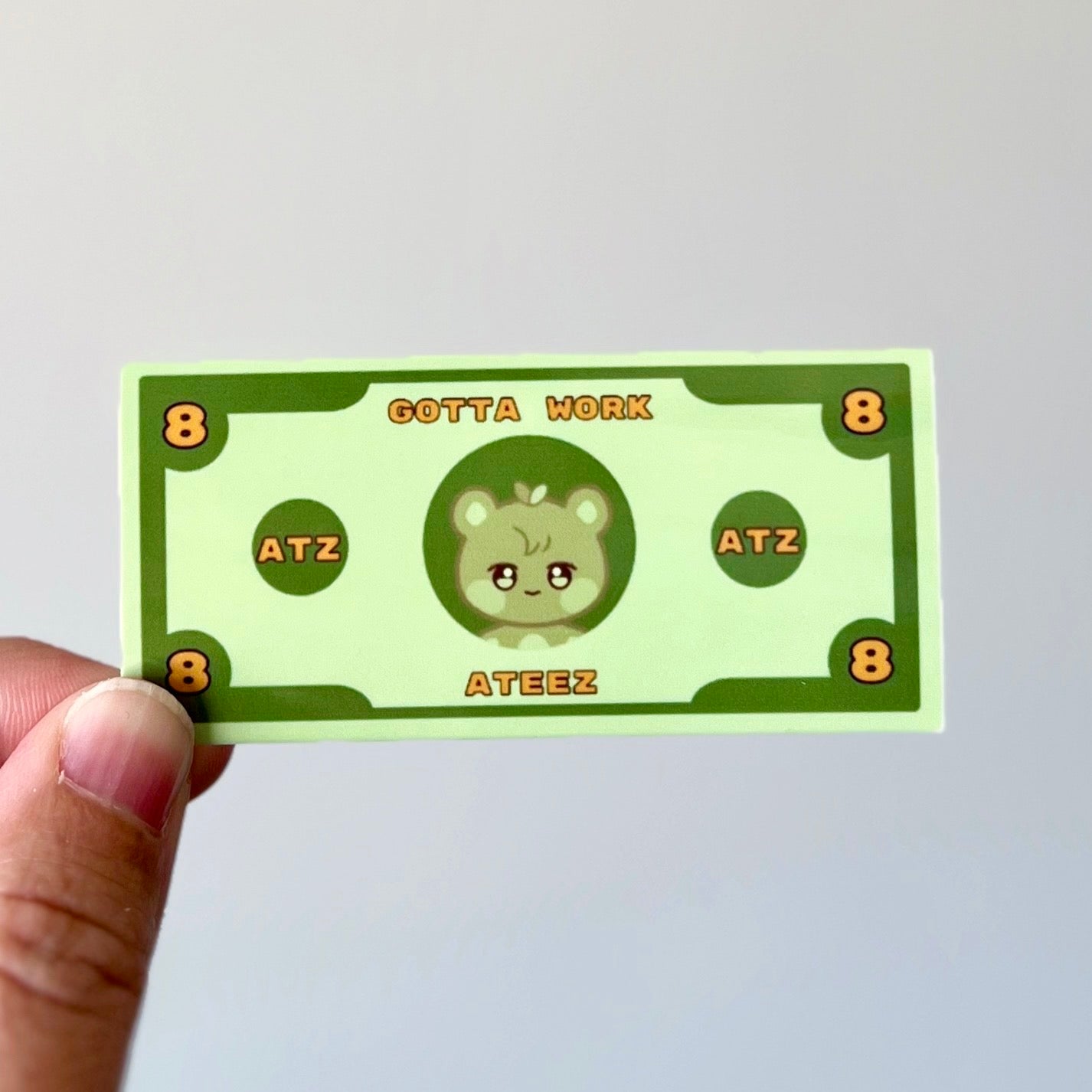 Aniteez "Gotta Work" Money Vinyl Stickers