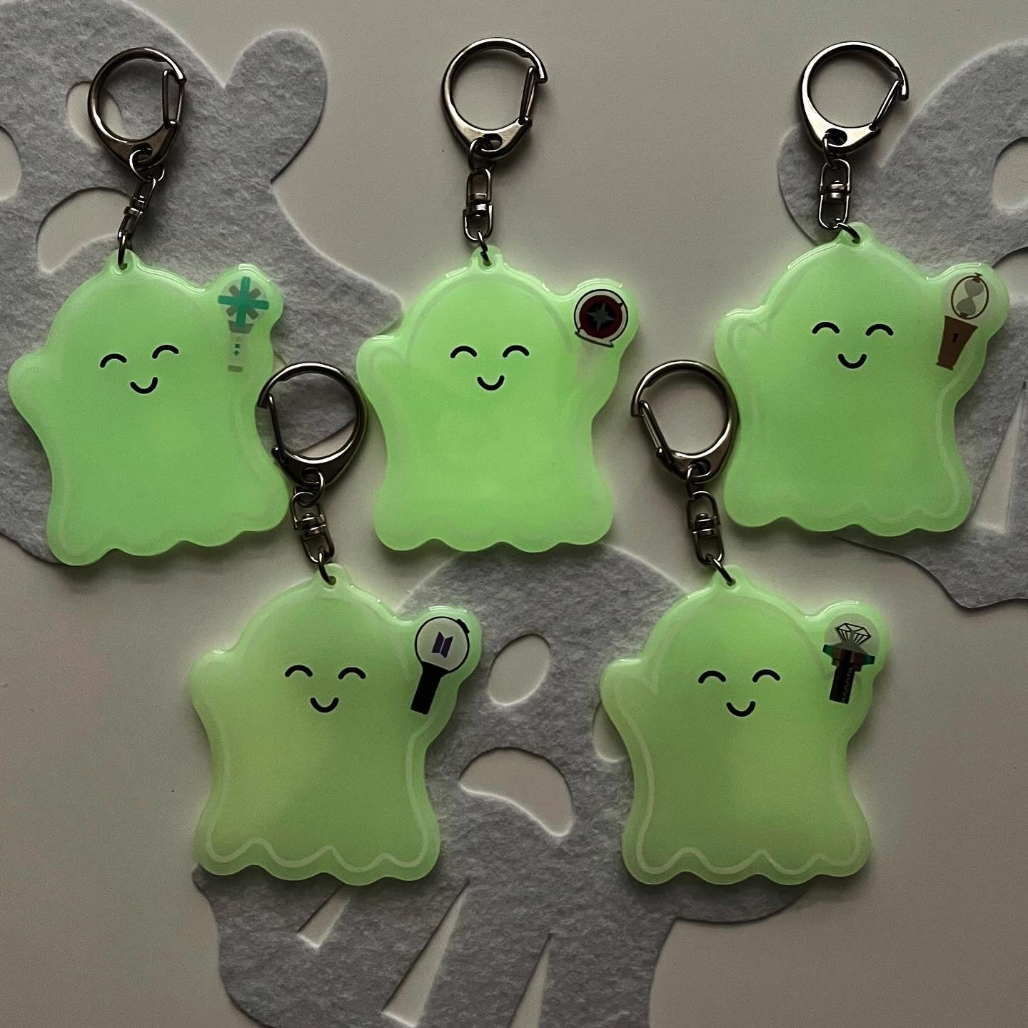 Ghostie Glow in the Dark Acrylic Keychain