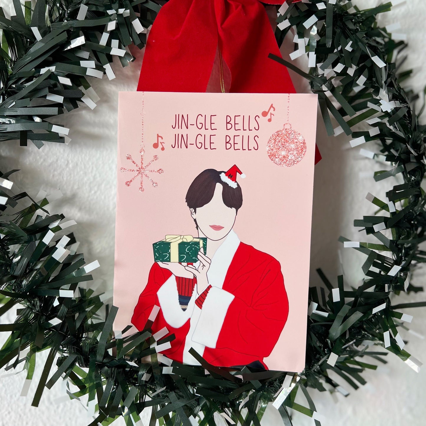 Jin "Jin-gle Bells Jin-gle Bells" Holiday Card