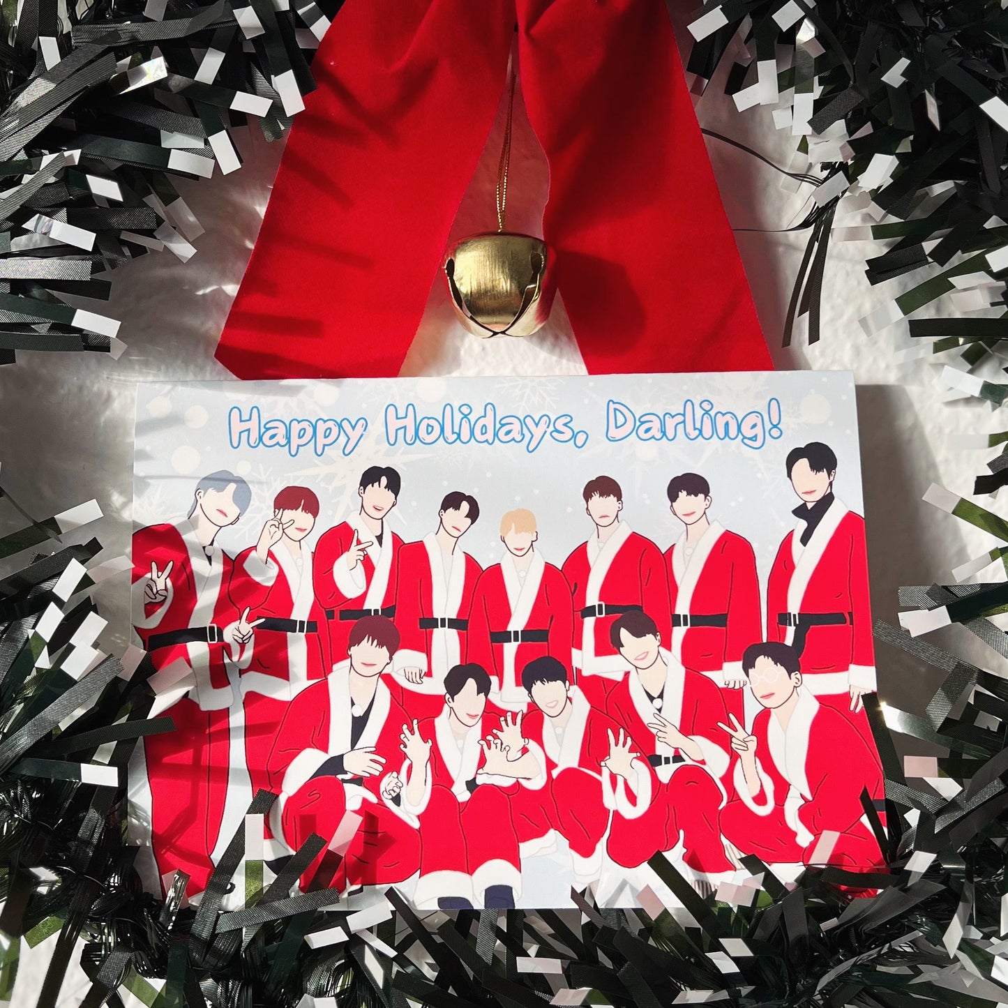 Seventeen "Happy Holidays, Darling!" Holiday Card