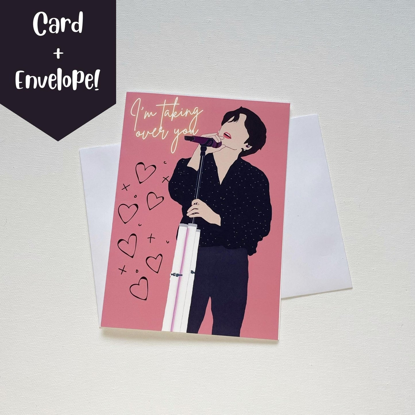 Jungkook "I'm Taking Over You" Valentine's Day Card with Envelope