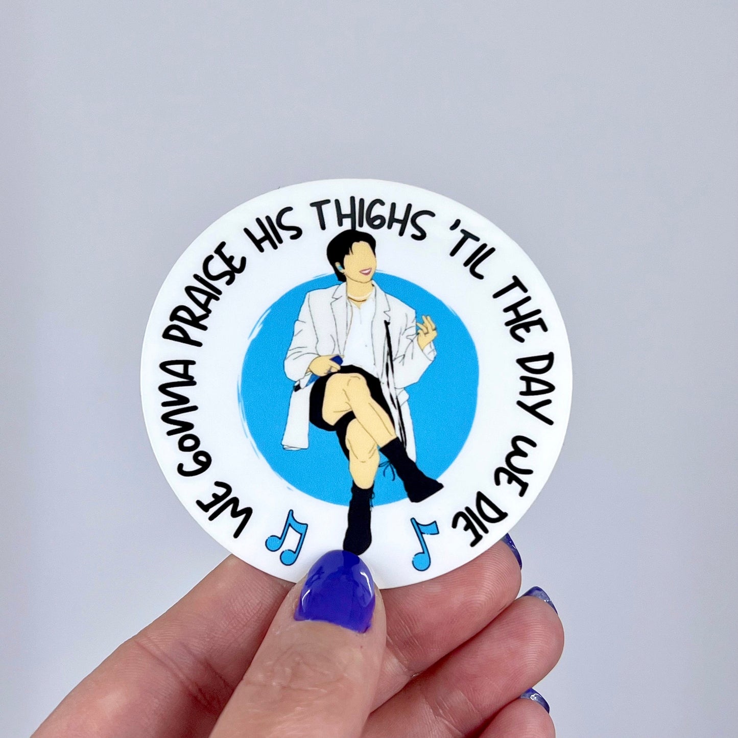 RM We Gonna Praise His Thighs 'Til The Day We Die Vinyl Sticker