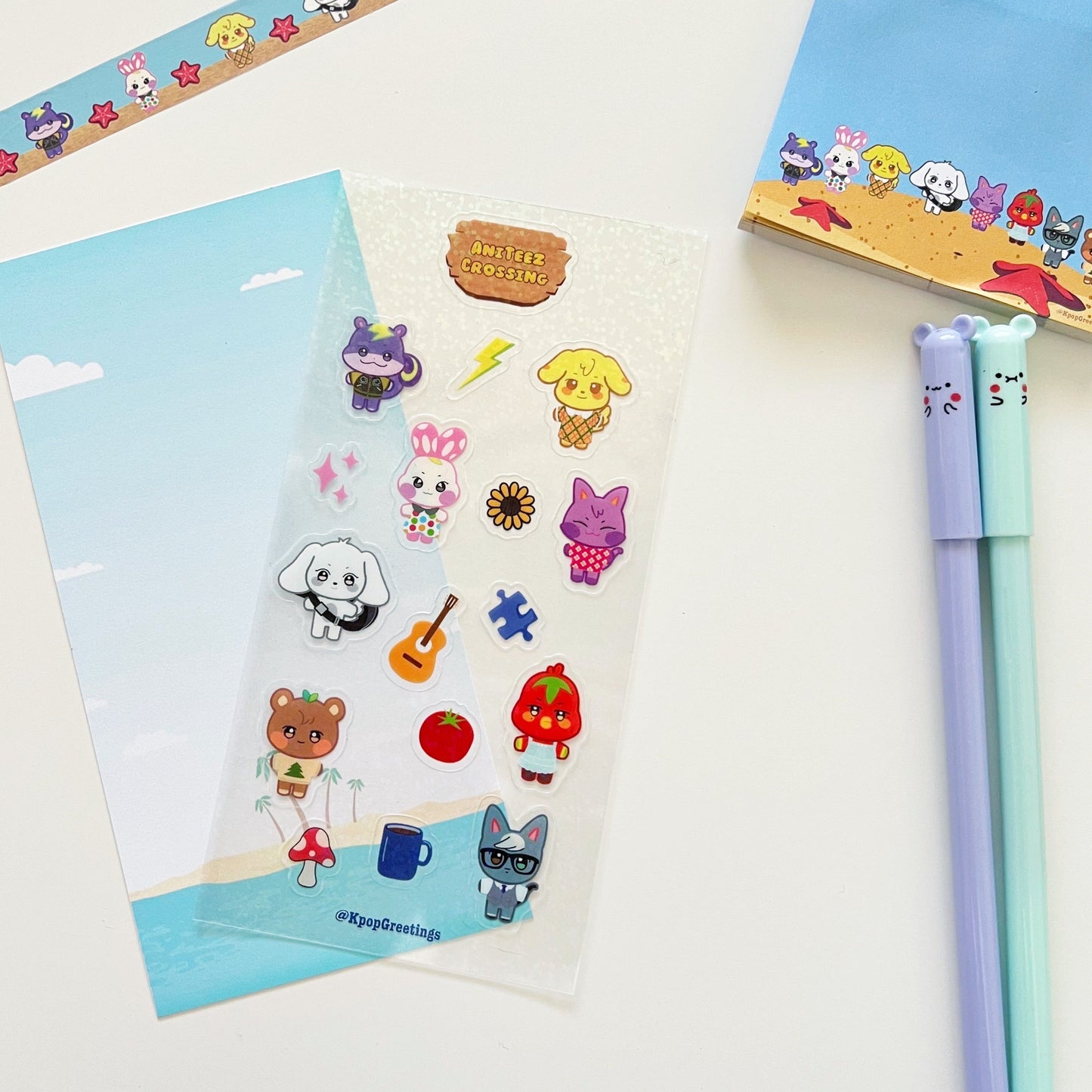 Aniteez Crossing Glitter Holo Sticker Sheet