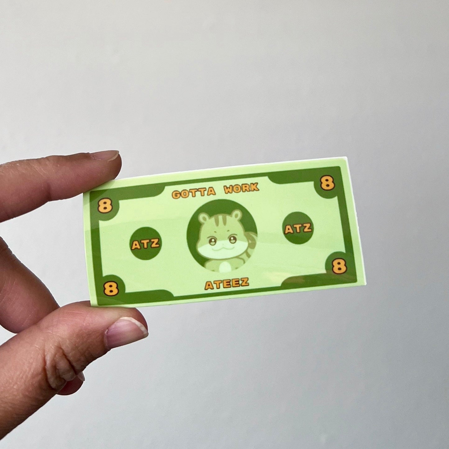 Aniteez "Gotta Work" Money Vinyl Stickers