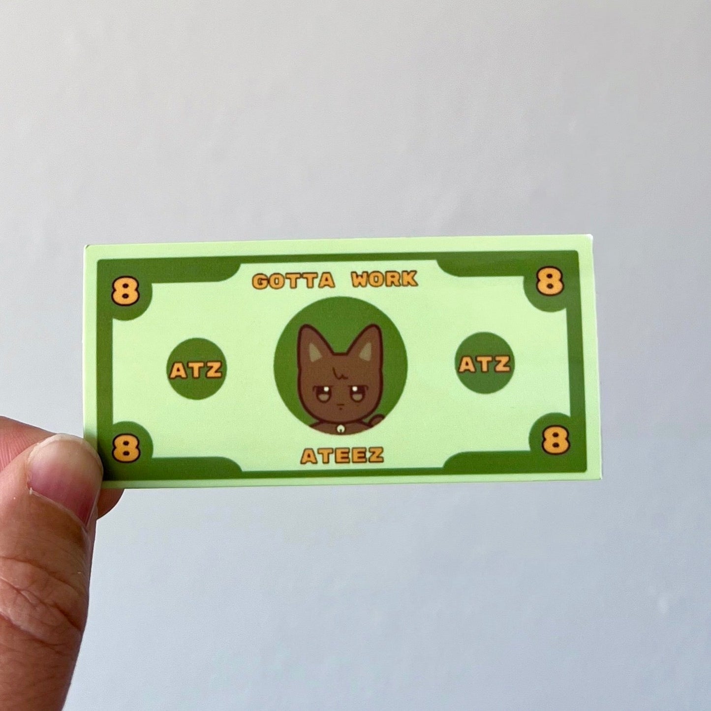 Aniteez "Gotta Work" Money Vinyl Stickers