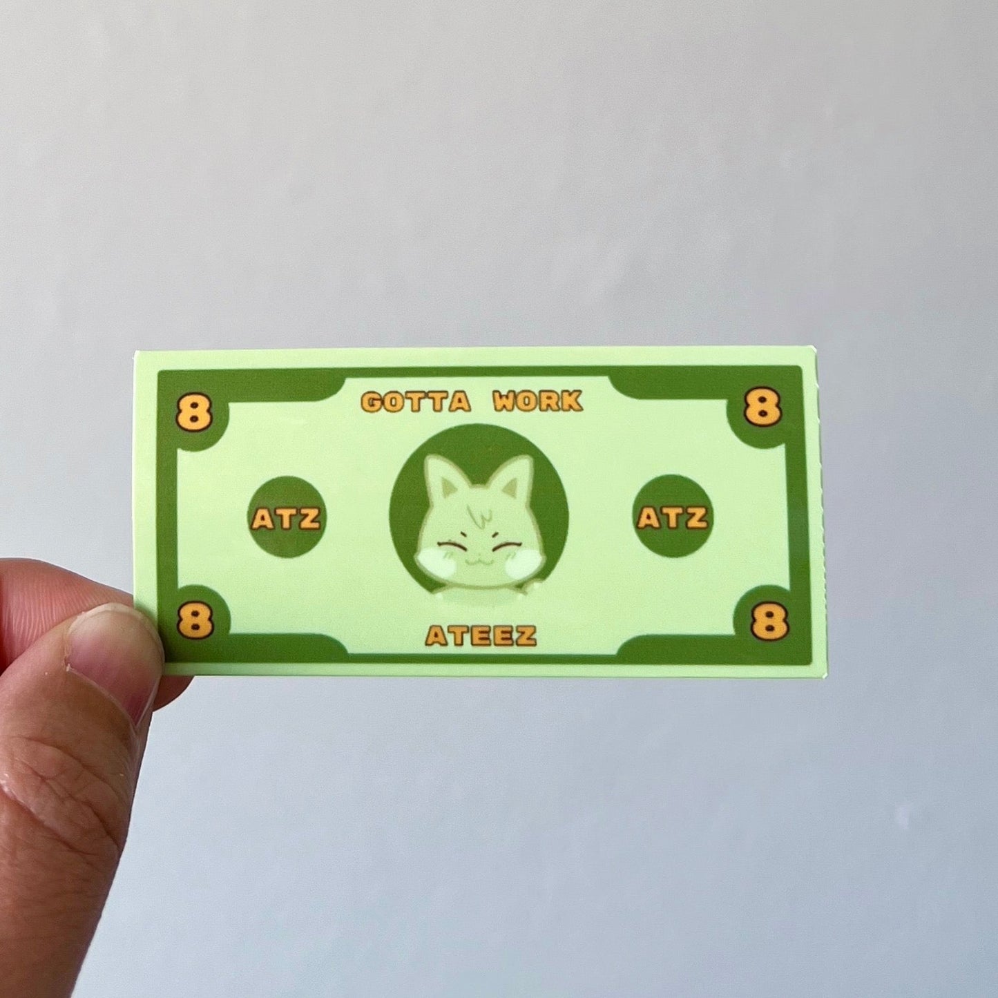 Aniteez "Gotta Work" Money Vinyl Stickers