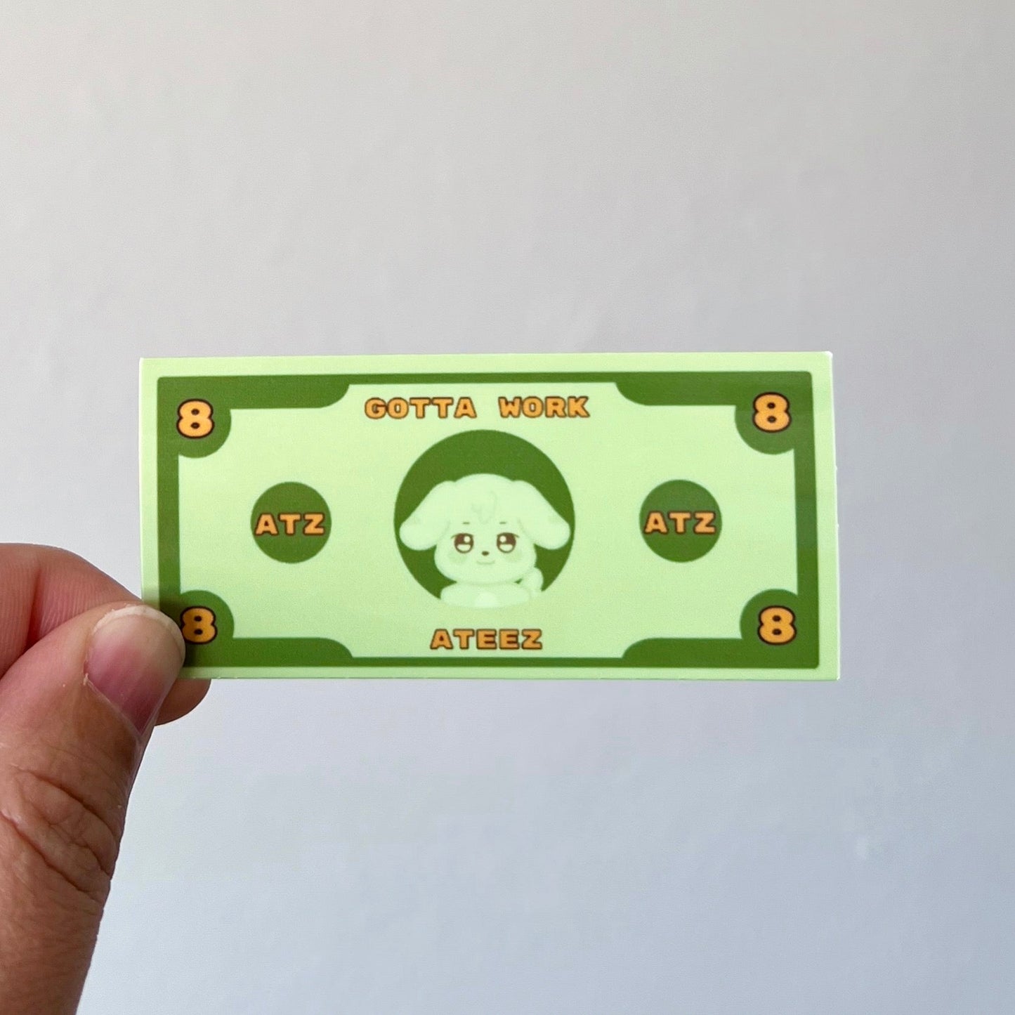 Aniteez "Gotta Work" Money Vinyl Stickers