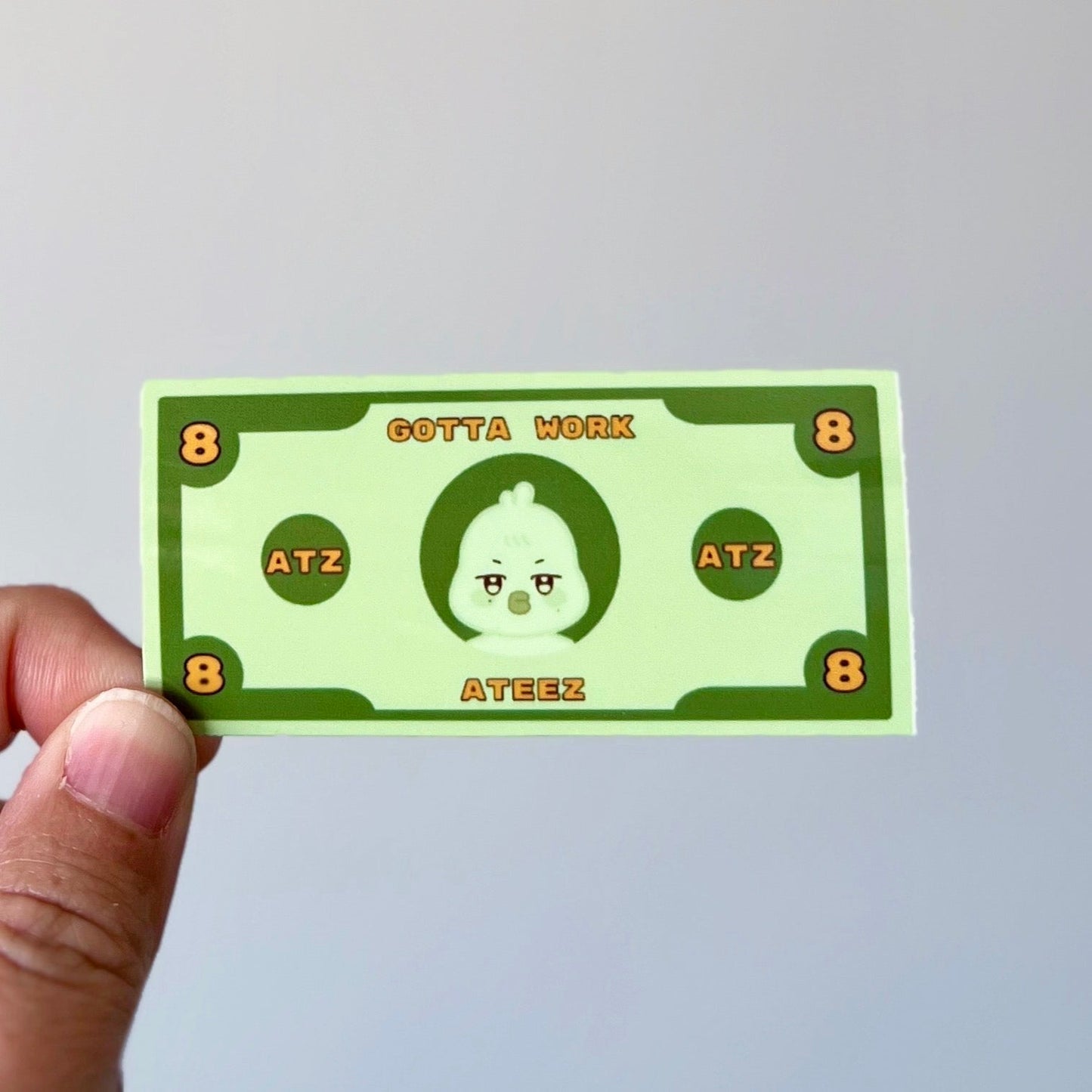 Aniteez "Gotta Work" Money Vinyl Stickers