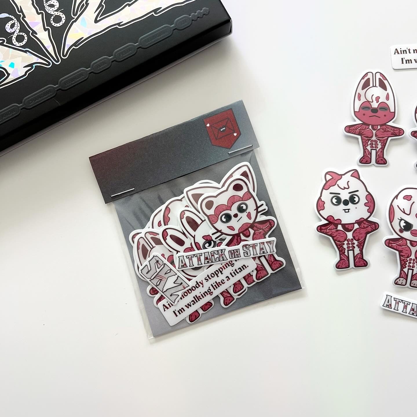 Attack On Stay Vinyl Sticker Pack