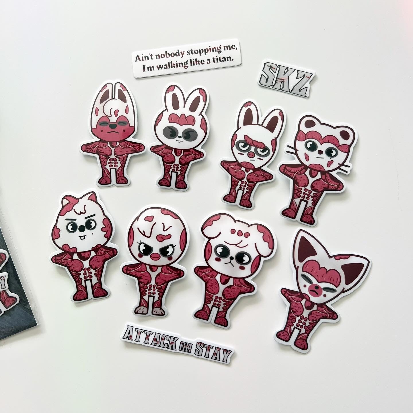 Attack On Stay Vinyl Sticker Pack