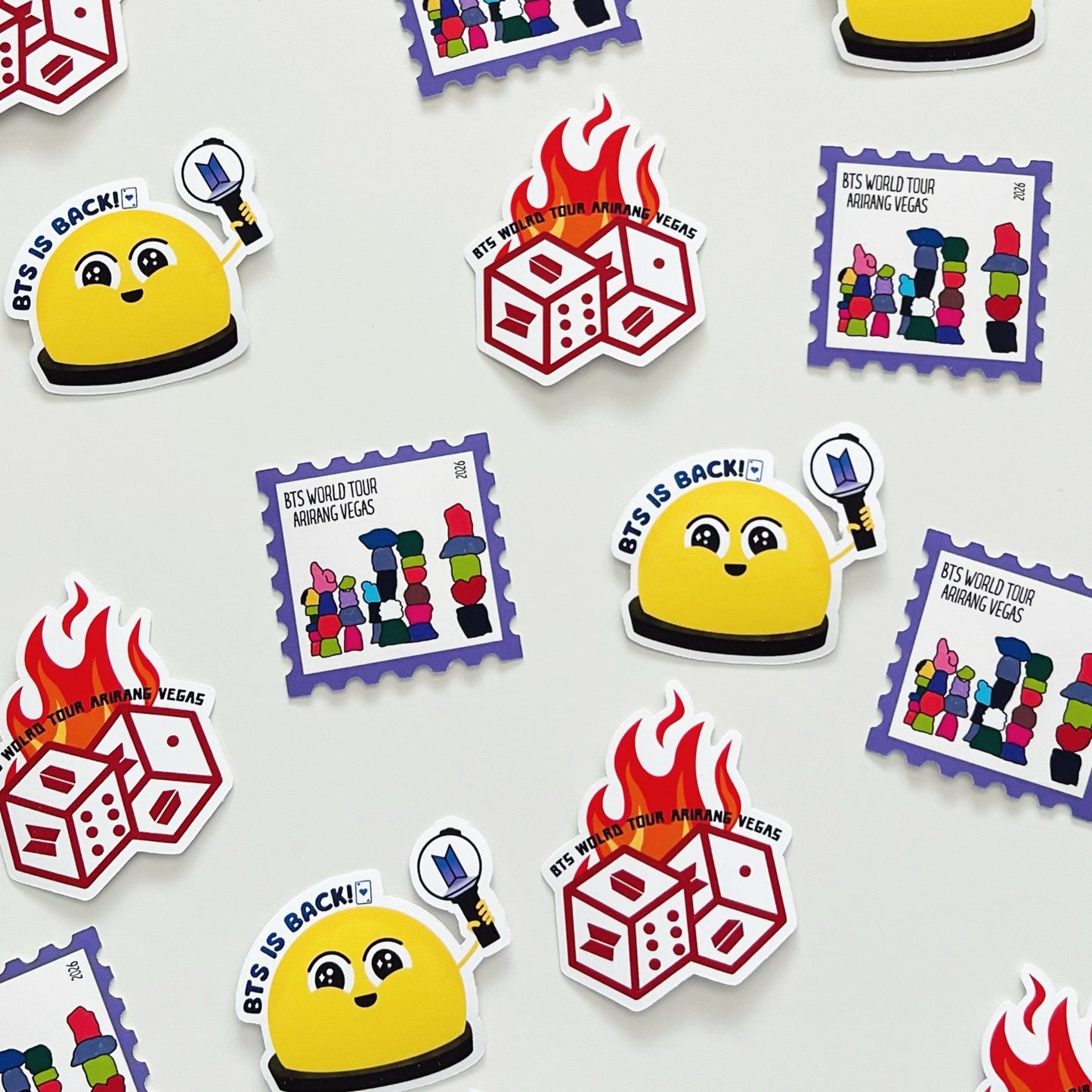 BTS Arirang Tour Matte Concert Freebie Stickers- Vegas Edition