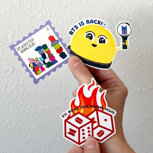 BTS Arirang Tour Vinyl Stickers- Vegas Edition