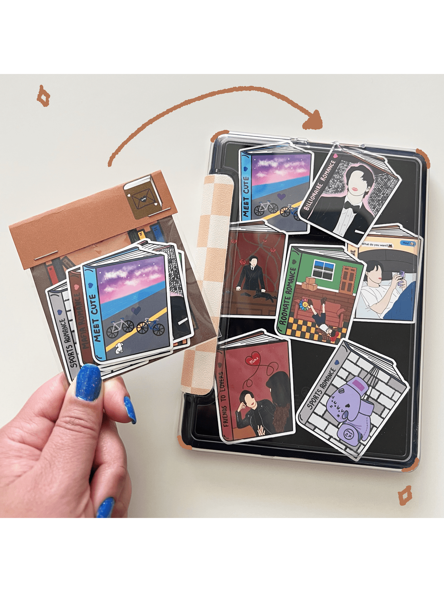 BTS as Romance Book Tropes Vinyl Sticker Pack