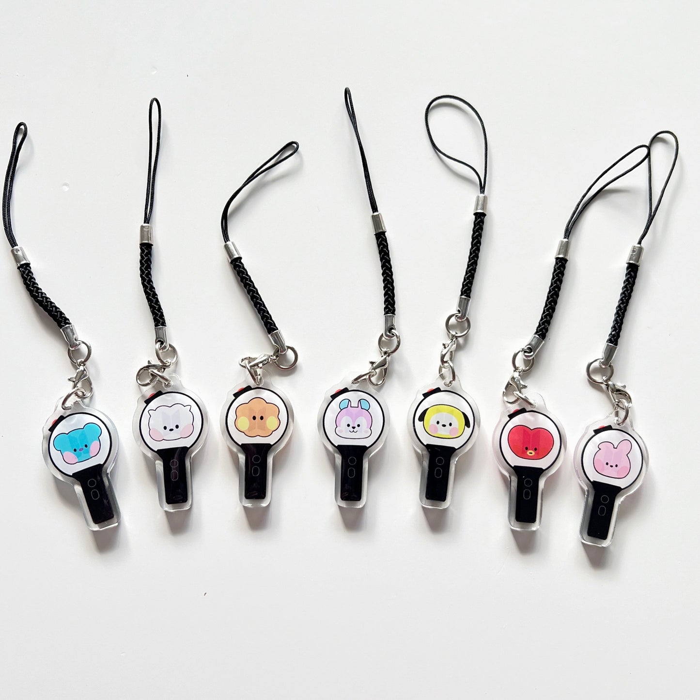 BTS Cute Light Stick Phone Charms
