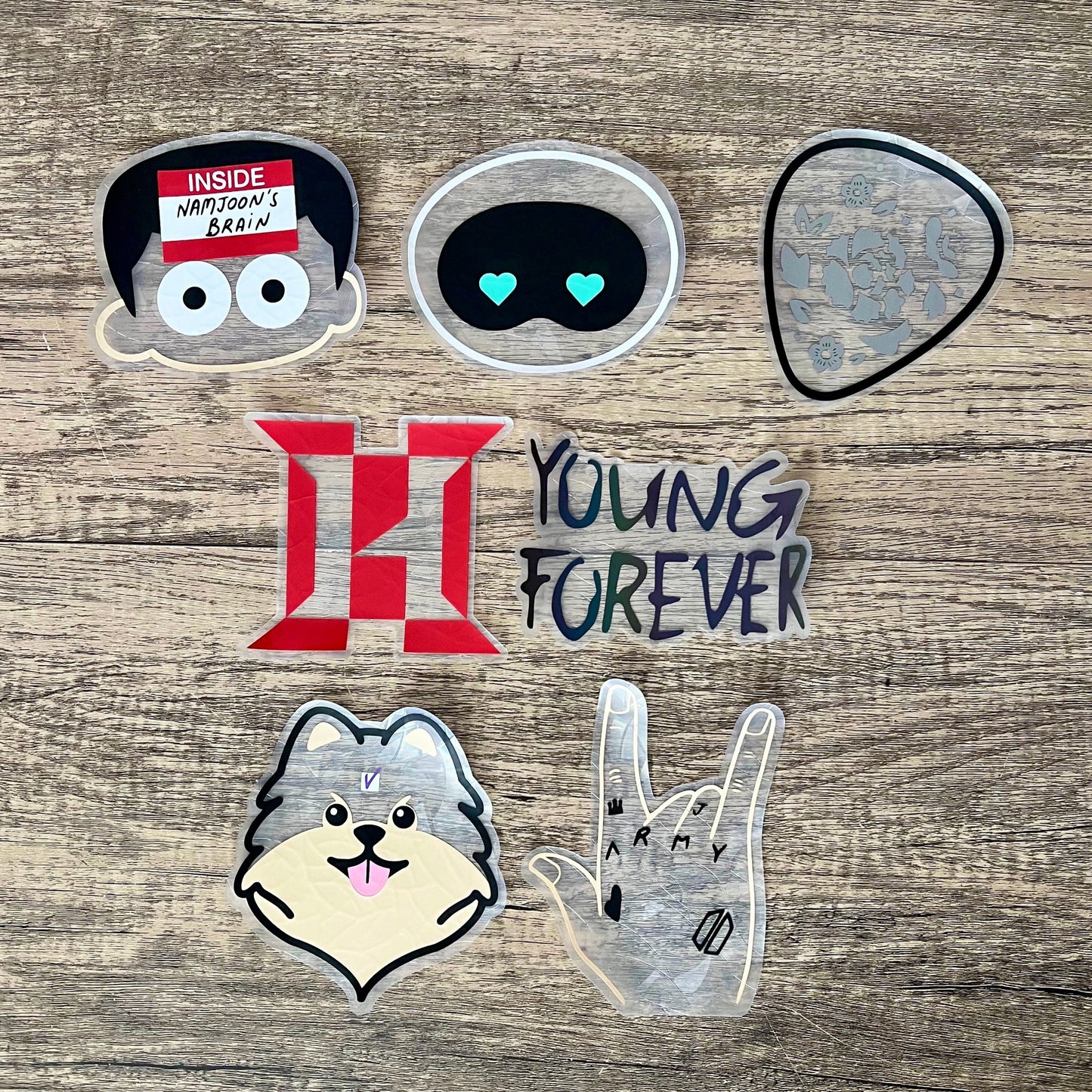 BTS OT7 Suncatcher Window Decals