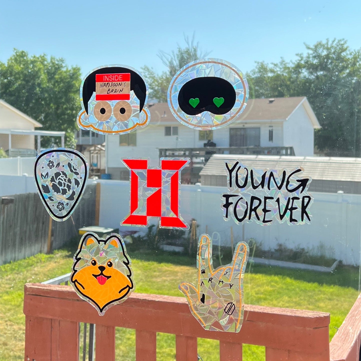 BTS OT7 Suncatcher Window Decals