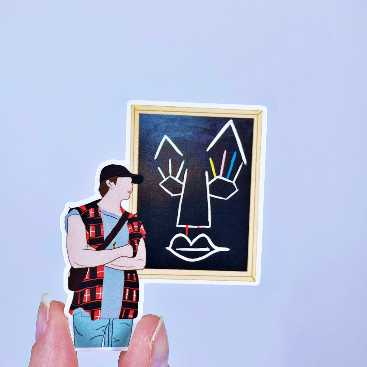 BTS RM Admiring OT7 Art Laminated Glossy Vinyl Stickers