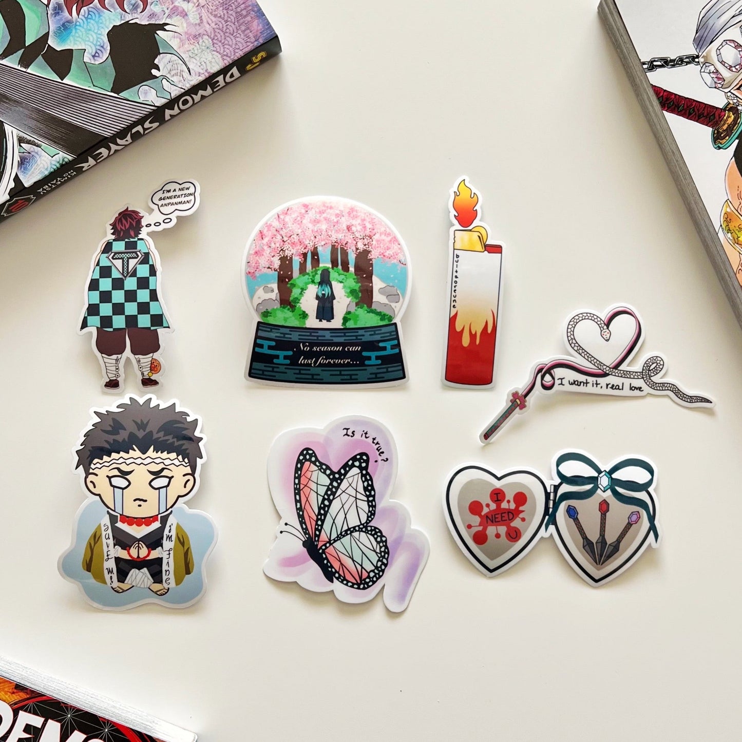 Demon Slayer x Bangtan Vinyl Stickers