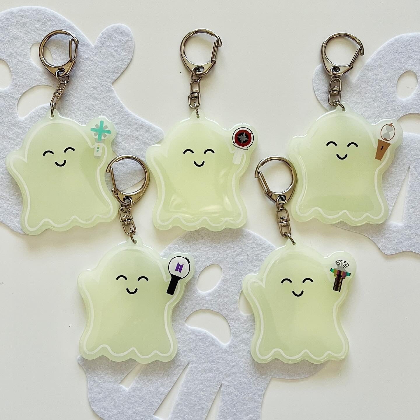 Ghostie Glow in the Dark Acrylic Keychain