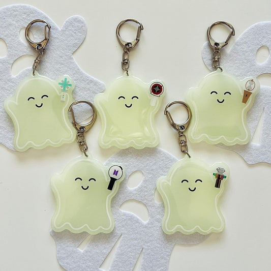 Ghostie Glow in the Dark Acrylic Keychain