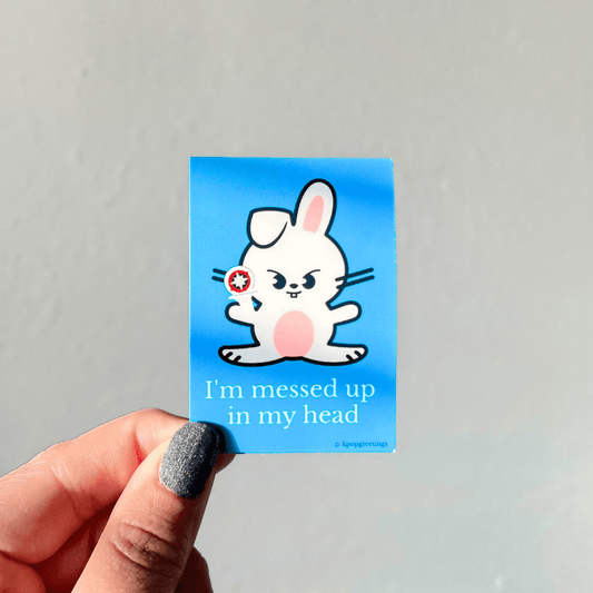 Happy Leebit "I'm messed up in my head" Vinyl Sticker