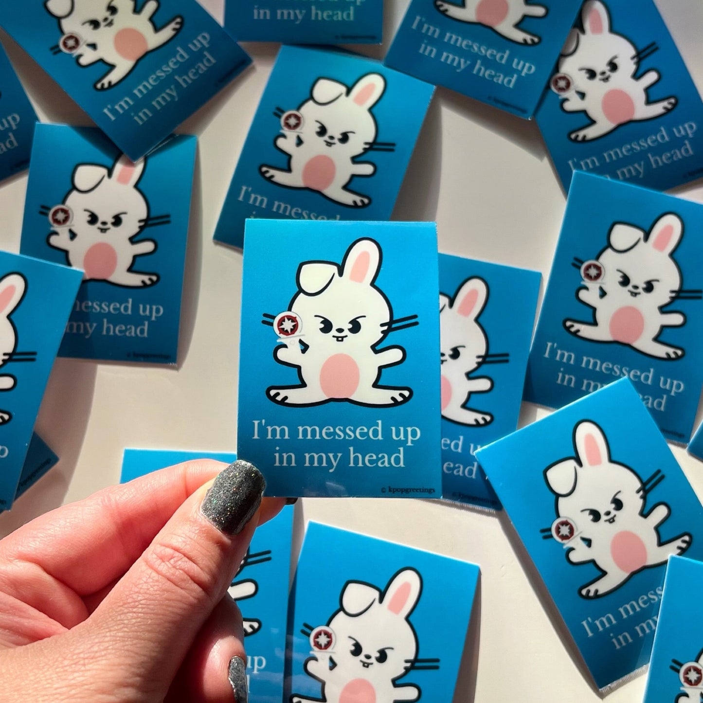 Happy Leebit "I'm messed up in my head" Vinyl Sticker