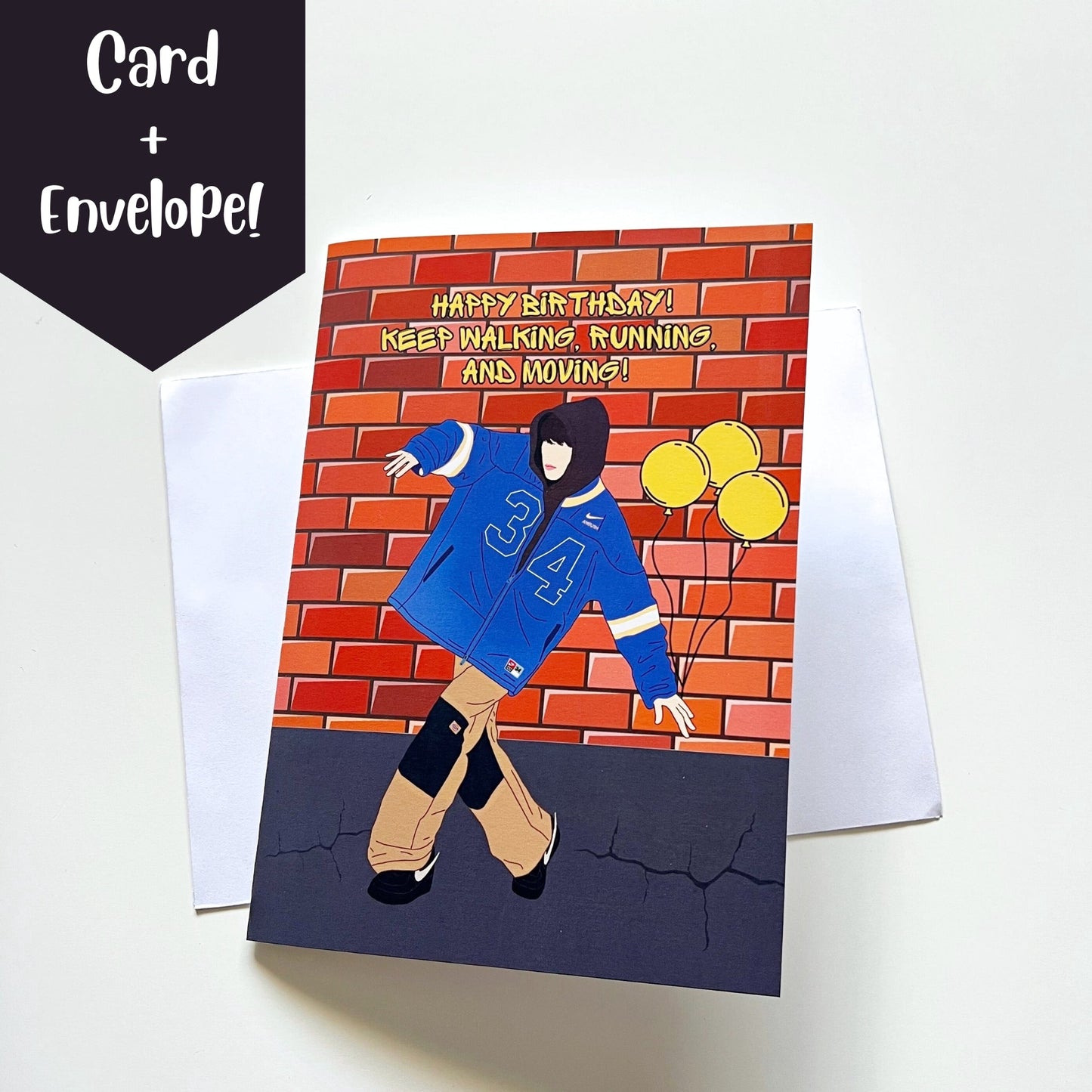 Jhope "Happy Birthday! Keep Walking, Running, And Moving!" Birthday Card