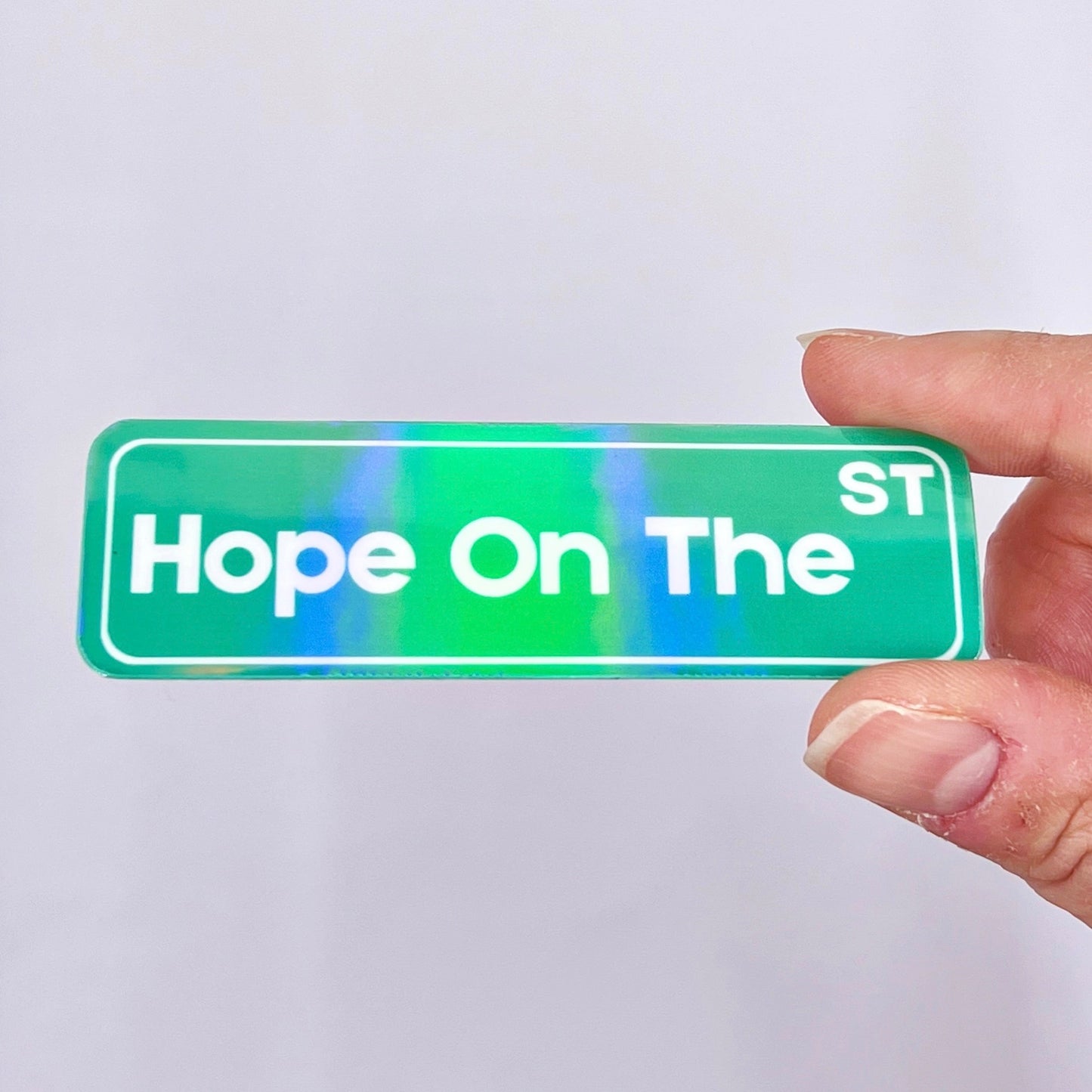 Jhope "Hope On The Street" Street Sign Holographic Vinyl Sticker