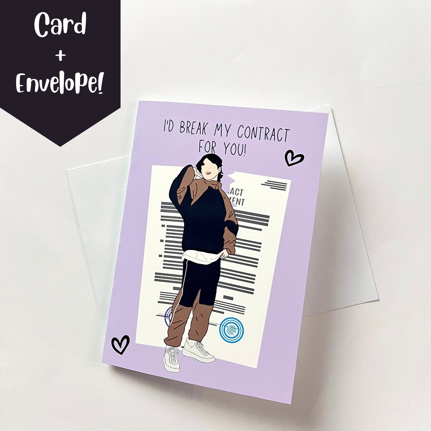 Jungkook "I'd Break My Contract For You!" Valentine's Day Card