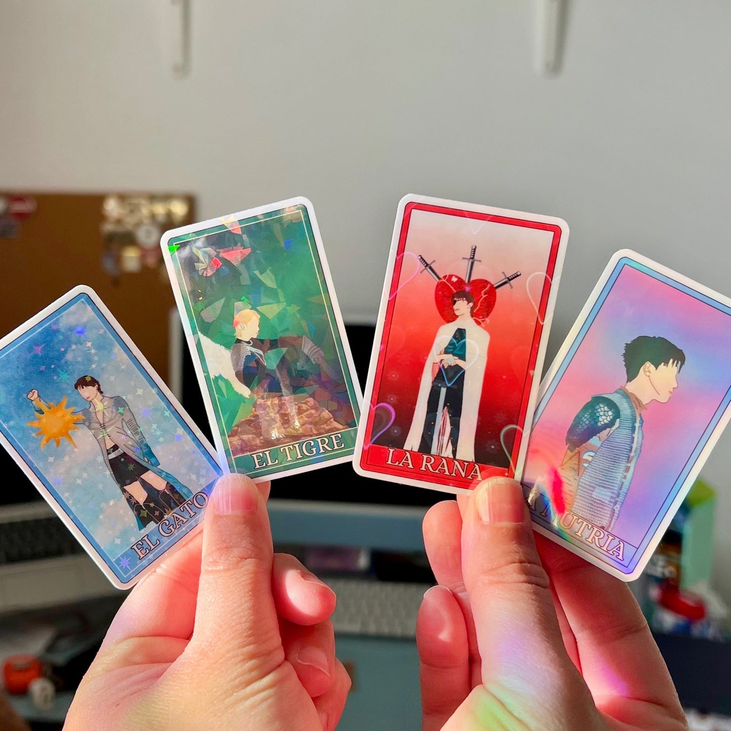Seventeen Spell Lotería Holographic Vinyl Stickers