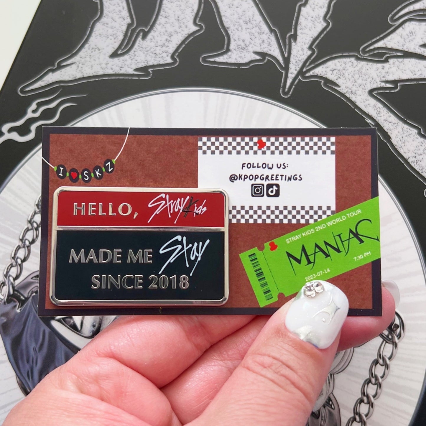 Stray Kids "Hello, SKZ Made Me Stay" Enamel Pins, Customizable Years