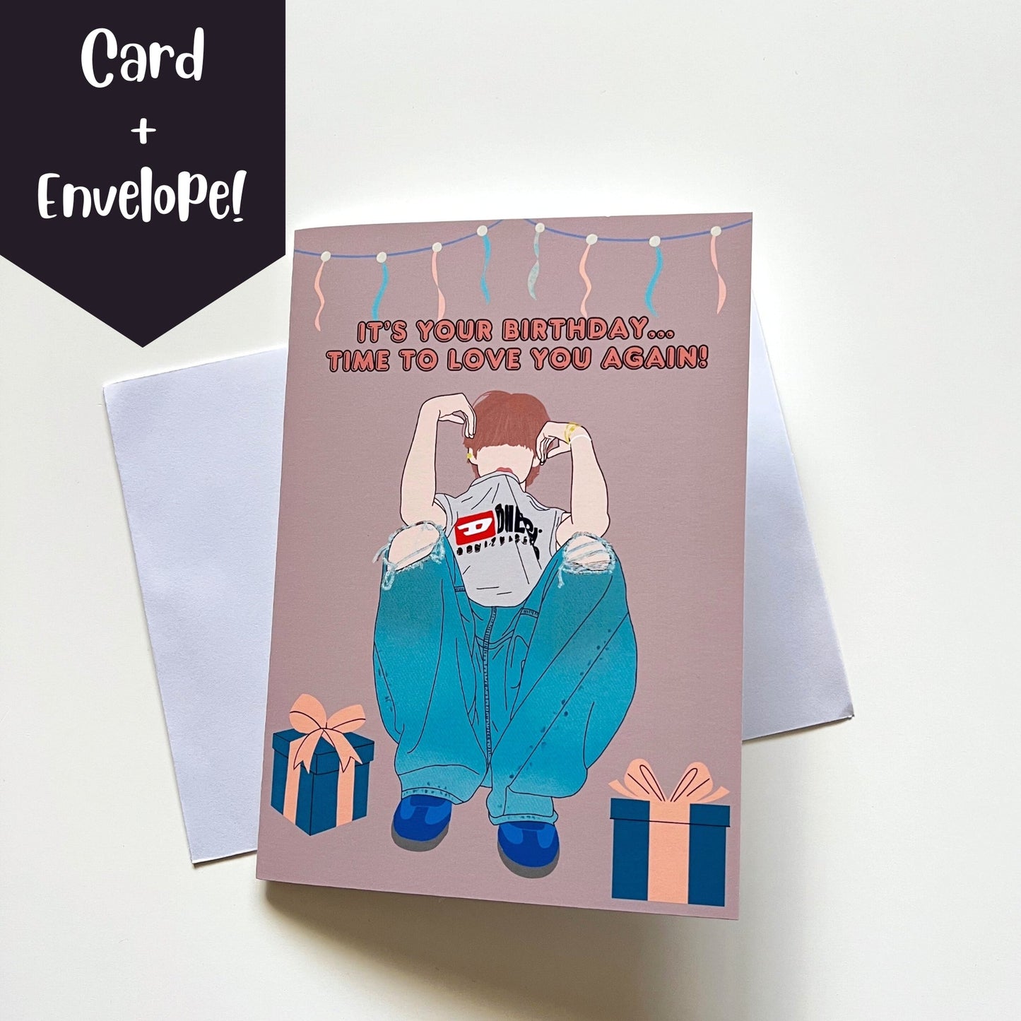 Taehyung "It's Your Birthday...Time To Love You Again!" Birthday Card