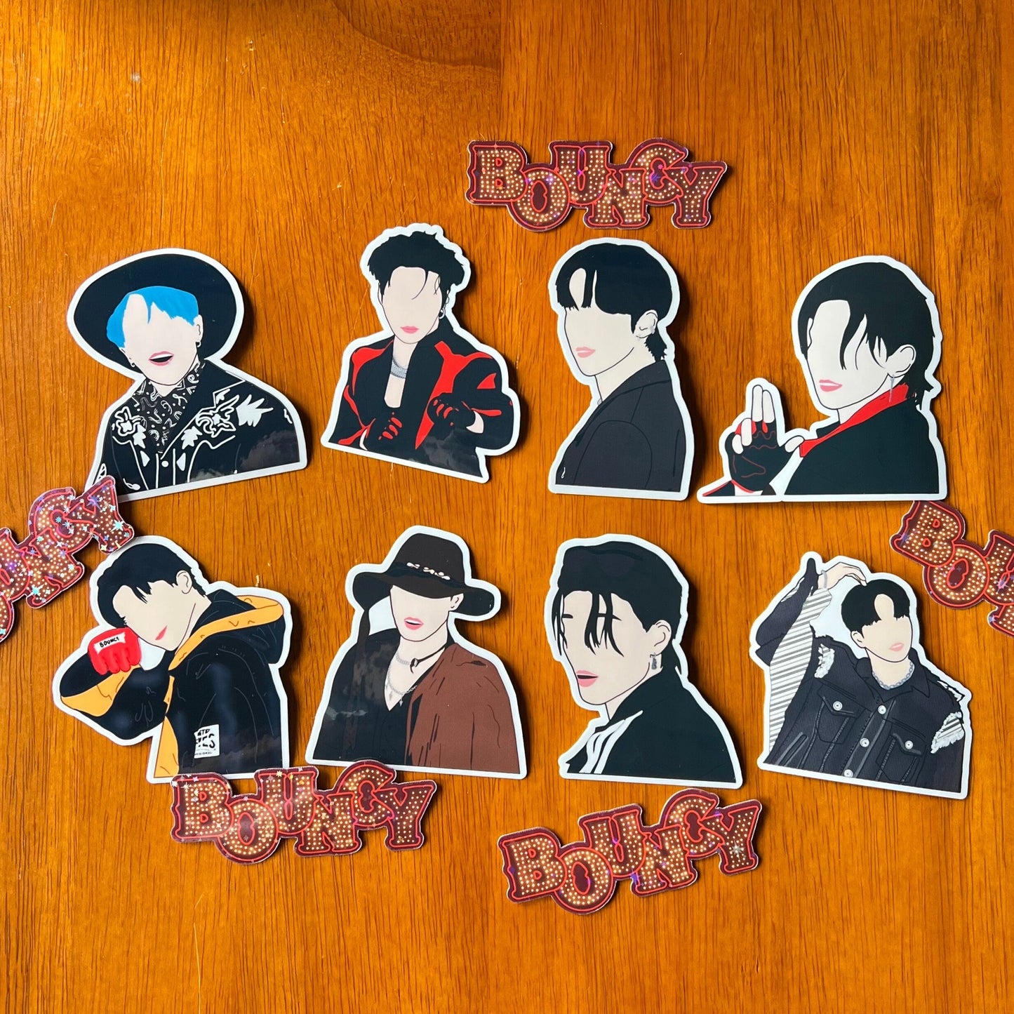 Ateez Bouncy Bias Vinyl Stickers