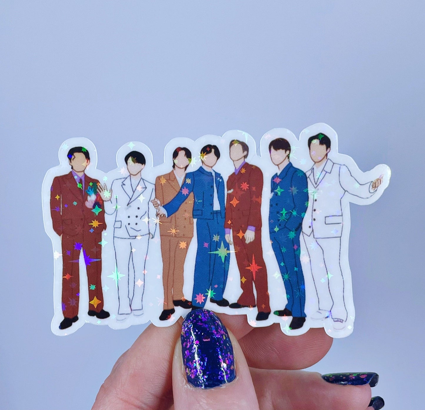 BTS Grammys 2022 Red Carpet Suits Glossy/Holographic Vinyl Stickers