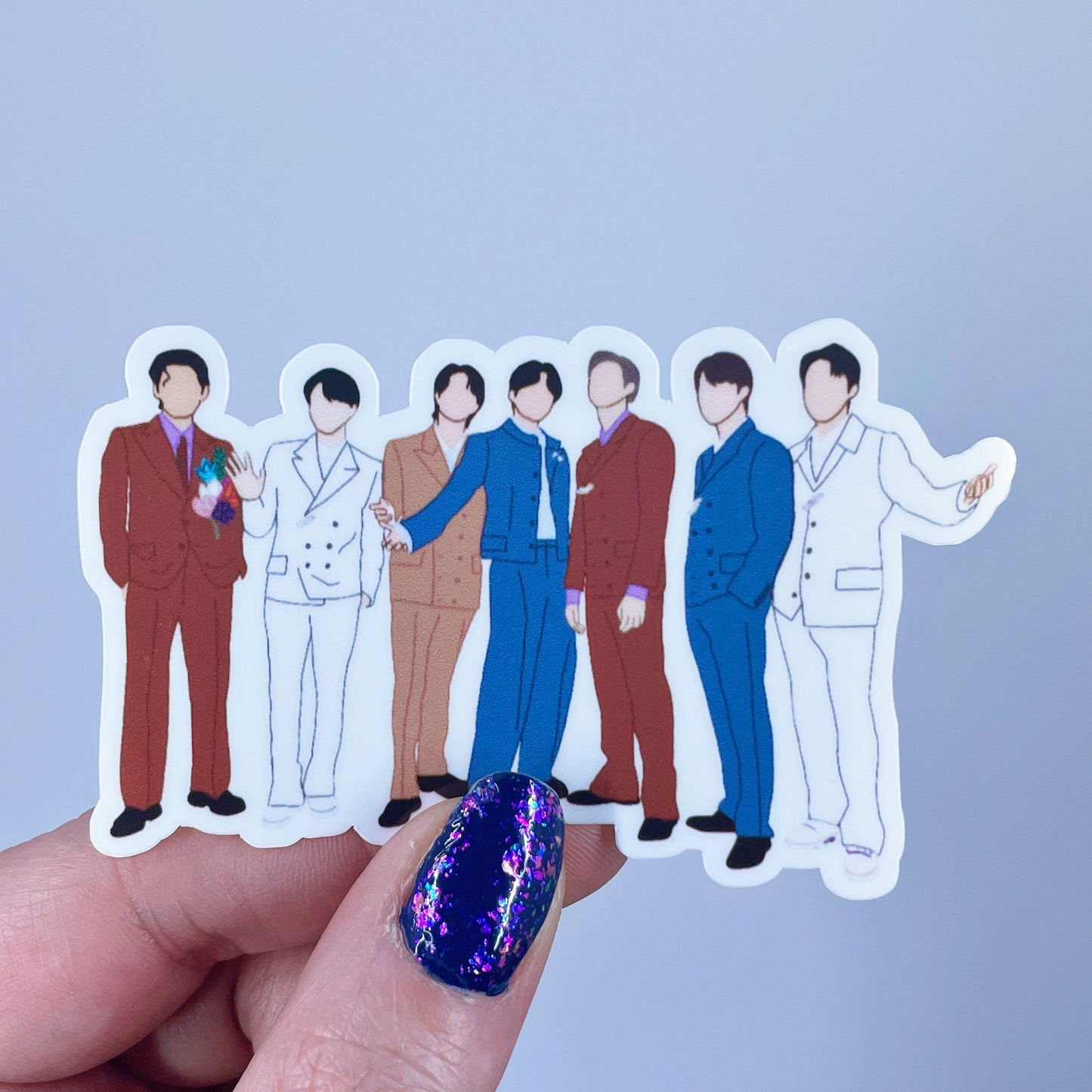 BTS Grammys 2022 Red Carpet Suits Glossy/Holographic Vinyl Stickers
