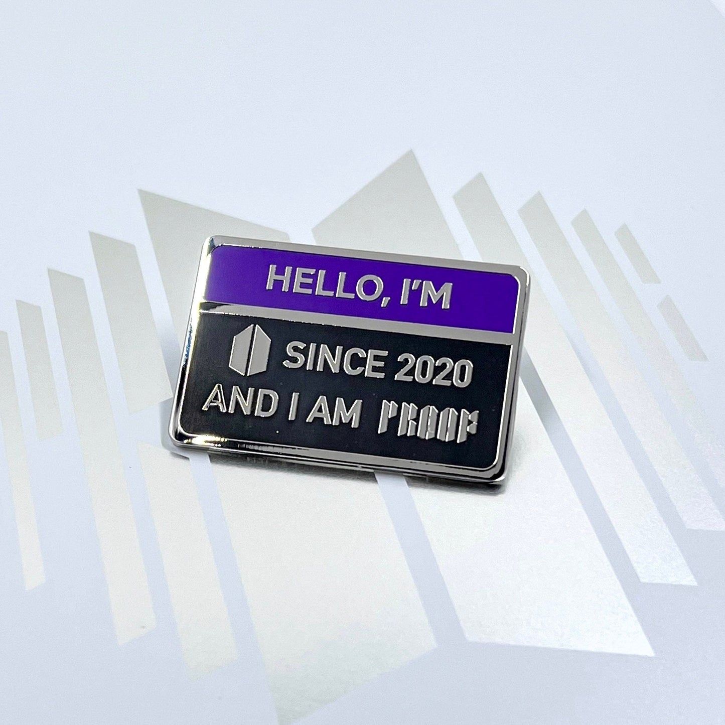 BTS Hello, I'm Army Since __ and I am Proof Enamel Pins, Customizable Years