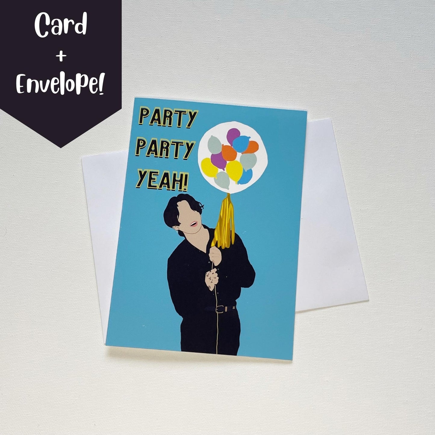 Jungkook "Party Party Yeah" Birthday Card with Envelope