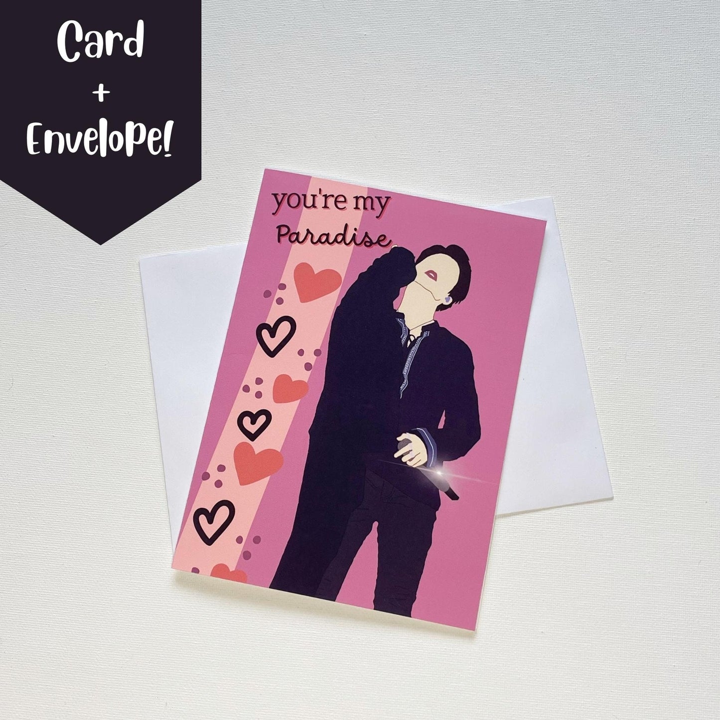 Jimin "You're My Paradise" Valentine's Day Card with Envelope