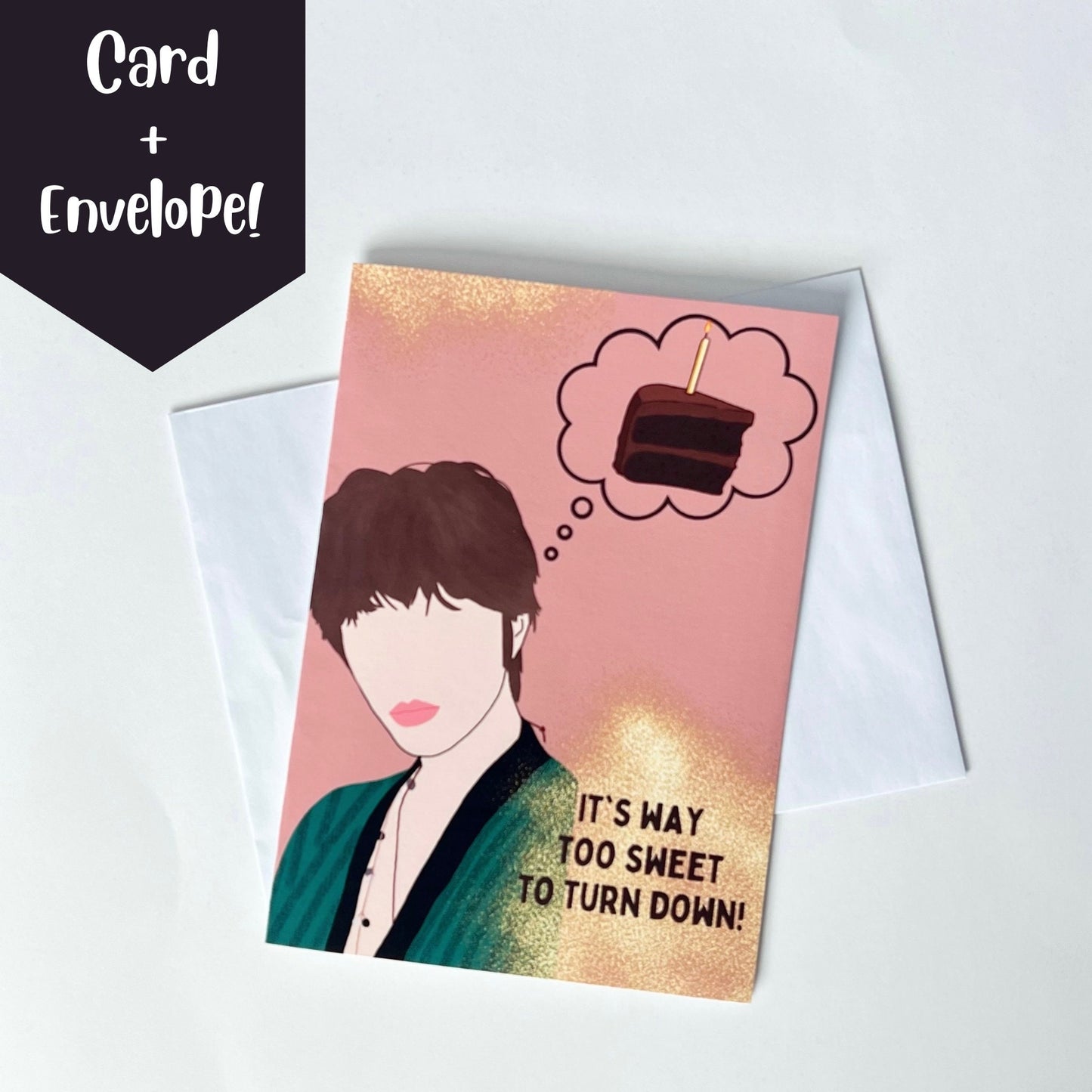 Beomgyu "It's Way Too Sweet To Turn Down!" Birthday Card with Envelope