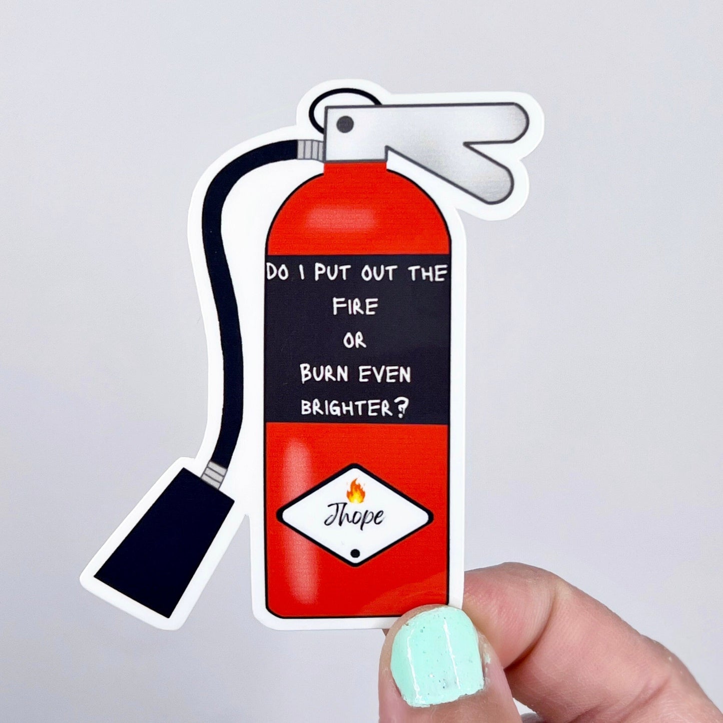 Jhope Arson Fire Extinguisher Vinyl Sticker