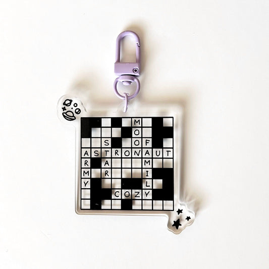 Jin the Astronaut Crossword Puzzle Acrylic Keychain