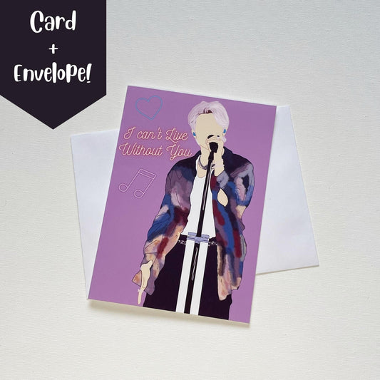 RM "I Can't Live Without You" Valentine's Day Card