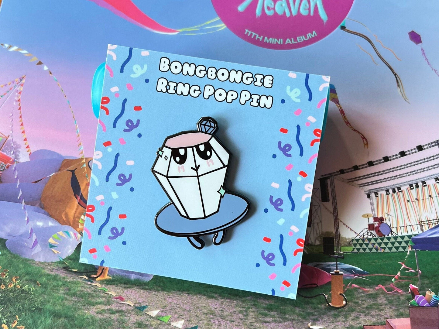 Seventeen Bongbongie Ring Pop Enamel Pin