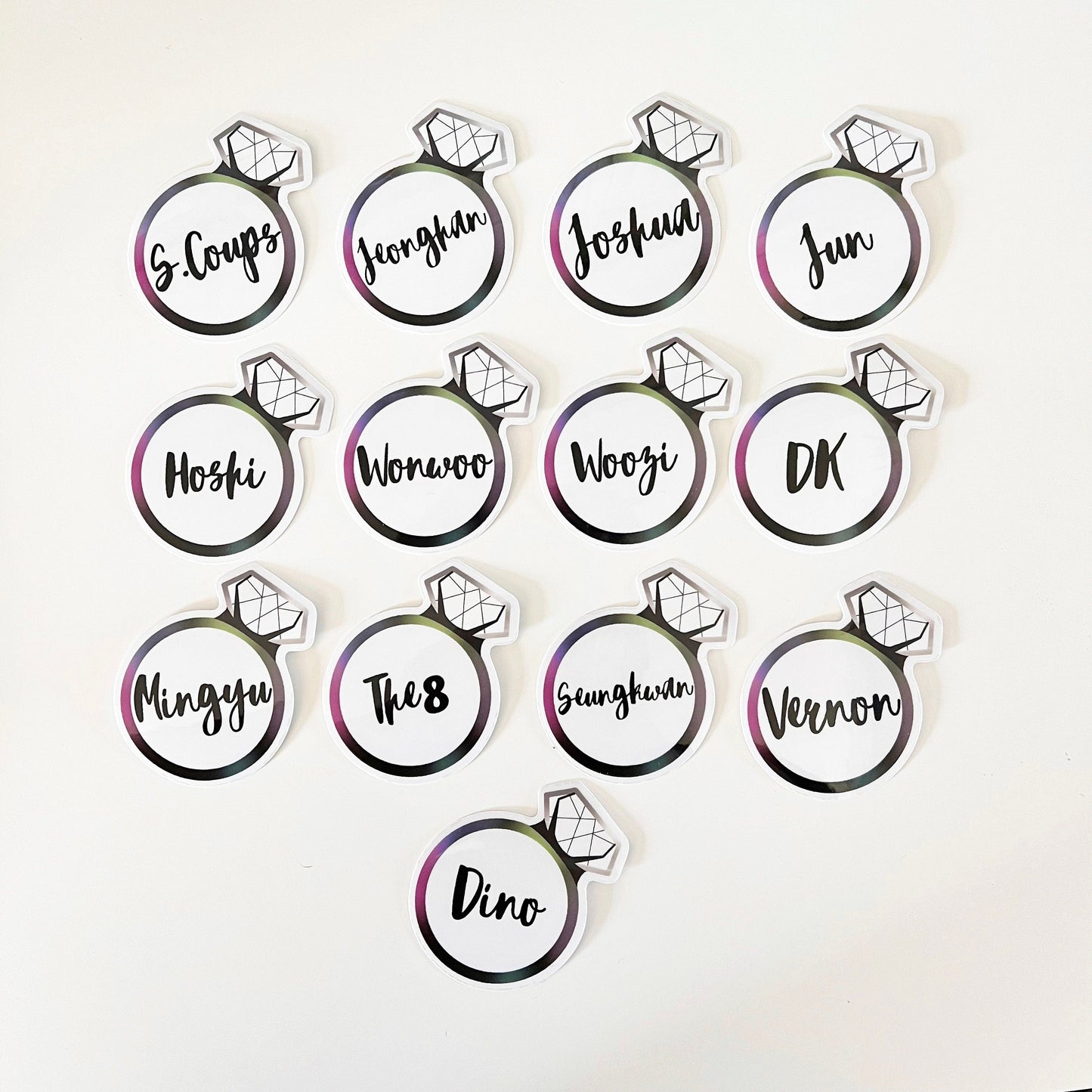 Seventeen Clear Diamond Ring Bias Stickers