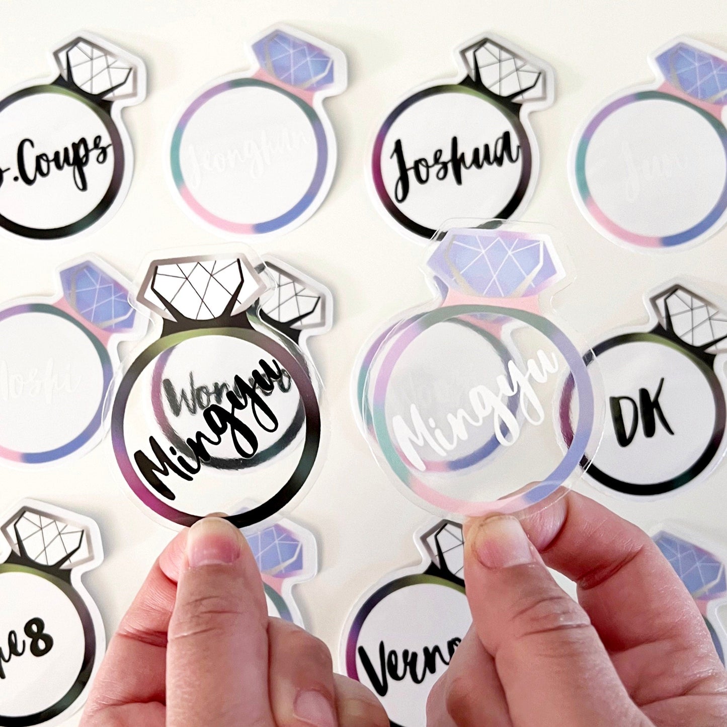Seventeen Clear Diamond Ring Bias Stickers