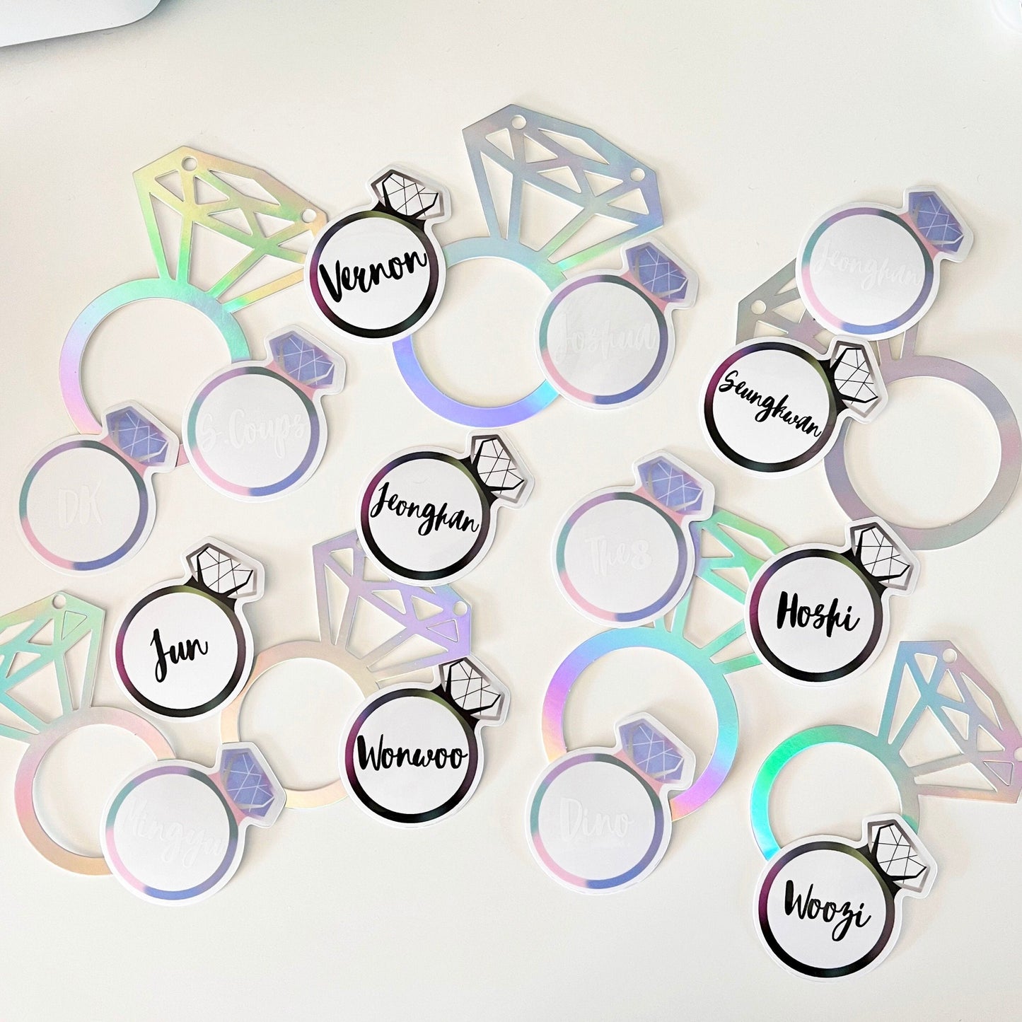 Seventeen Clear Diamond Ring Bias Stickers
