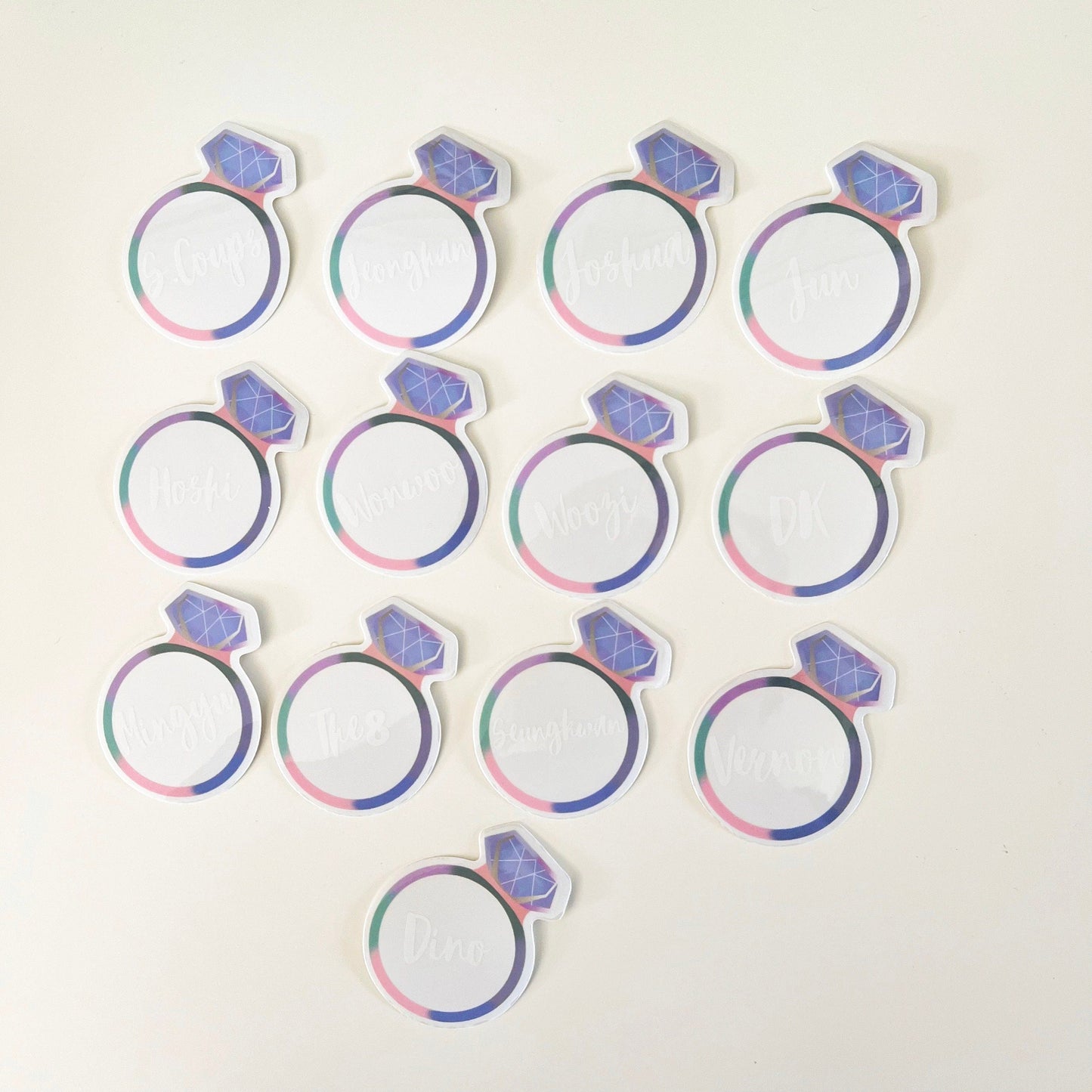 Seventeen Clear Diamond Ring Bias Stickers