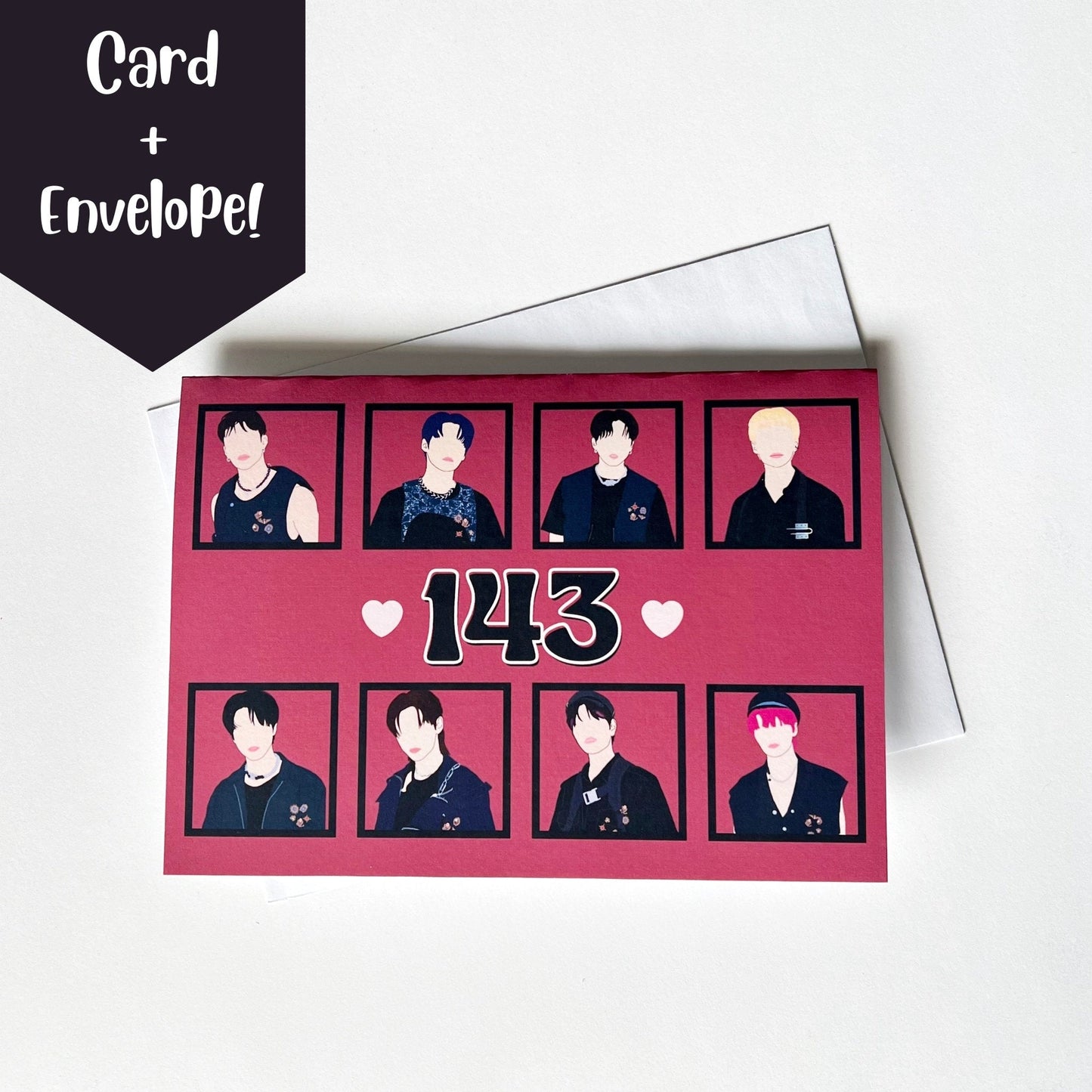 Stray Kids OT8 143 (I Love You) Valentine's Day Card
