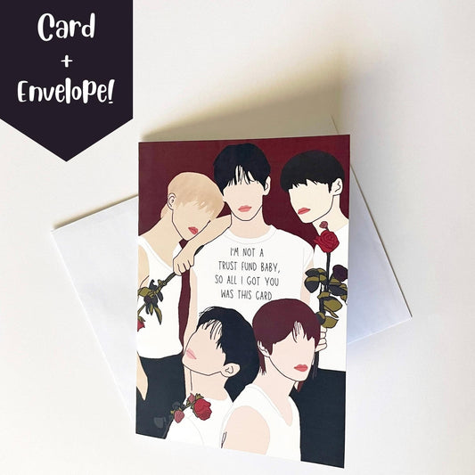 TXT Trust Fund Baby Birthday Card